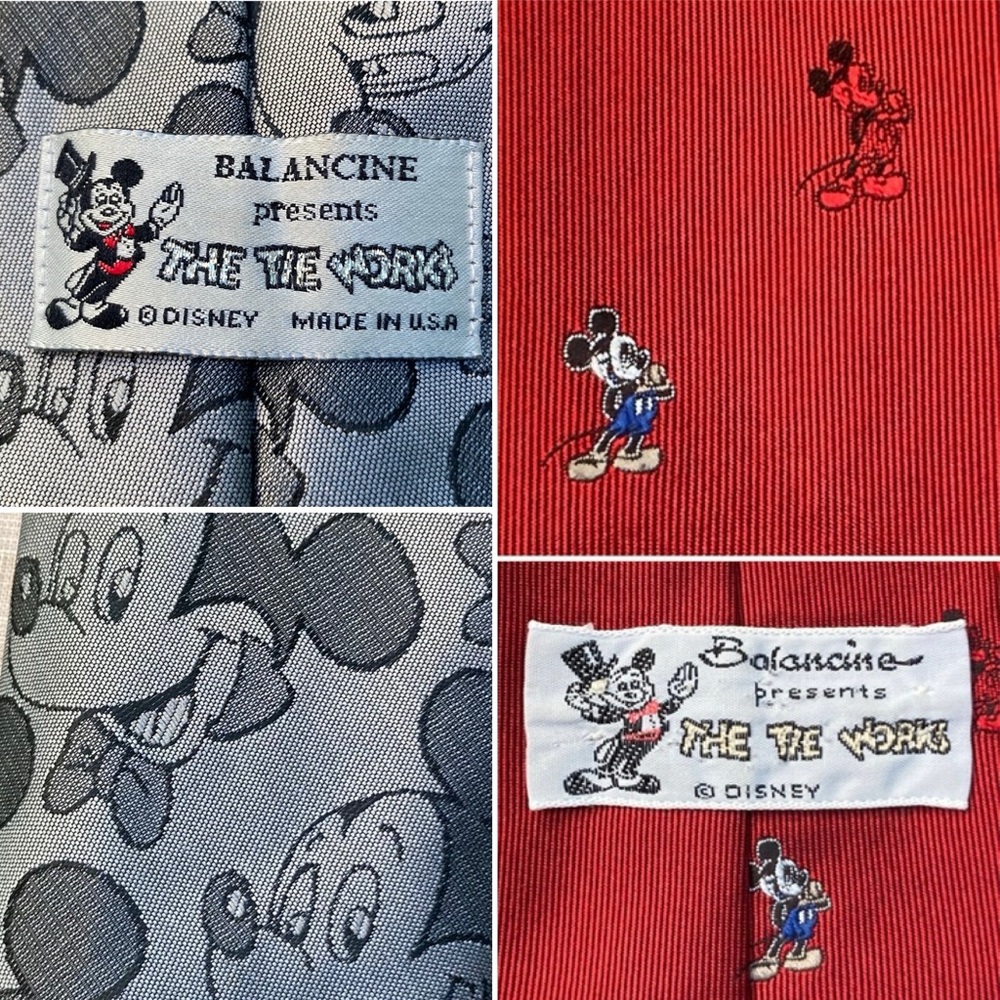 (2) Vintage Mickey Mouse Ties